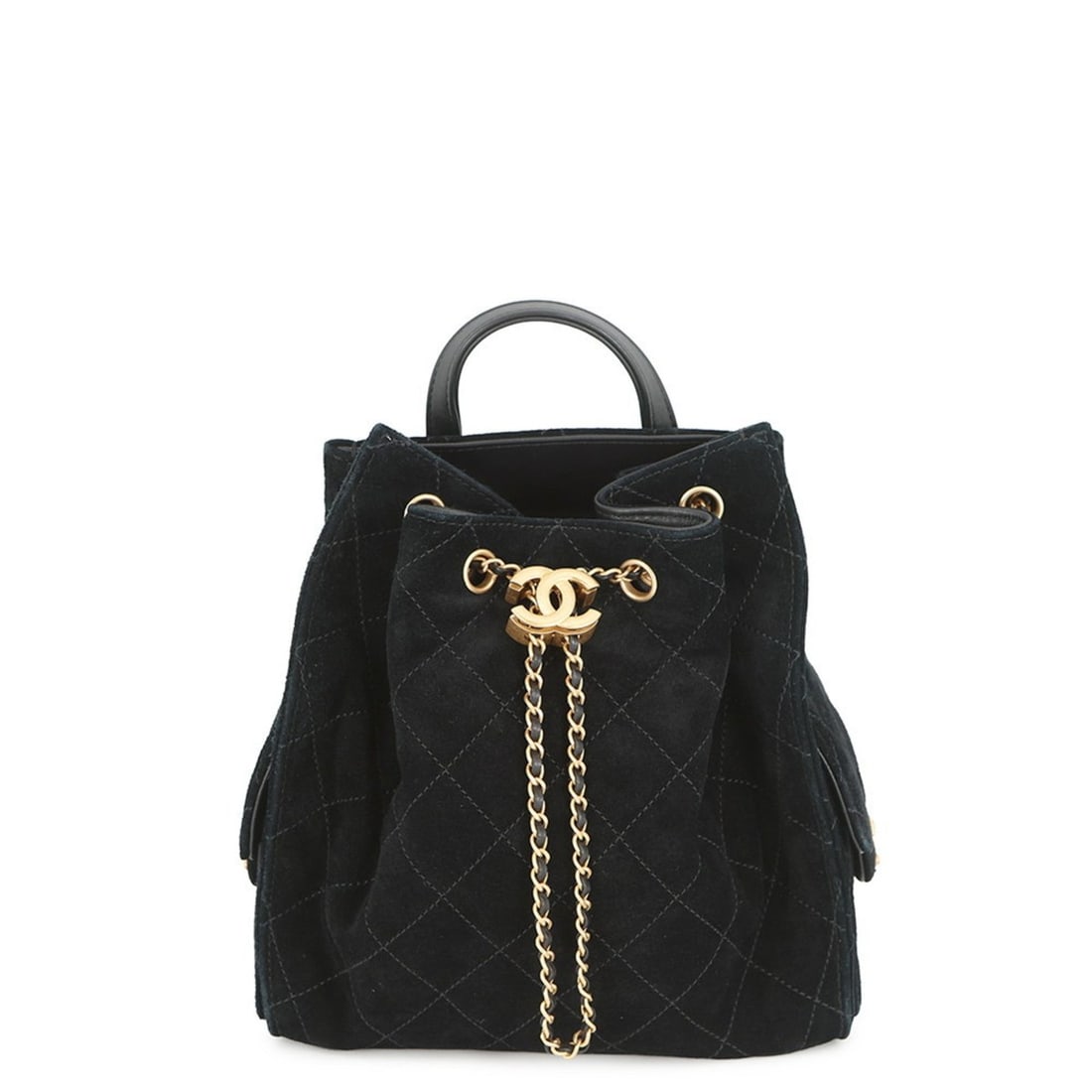 CHANEL 25 Medium Backpack, Matelasse Coco Mark, Suede, AS5600, 2025/26, Black: --- Catalog ---Category: SizeWeight: 780g / 1.71lb.Size (HxWxD): 23cm x 20cm x 13cm / 9.05'' x 7.87'' x 5.11''Category: DesignType: BackpackColor: BlackGender: WomenSeason: Fall/winterMaterial: Suede