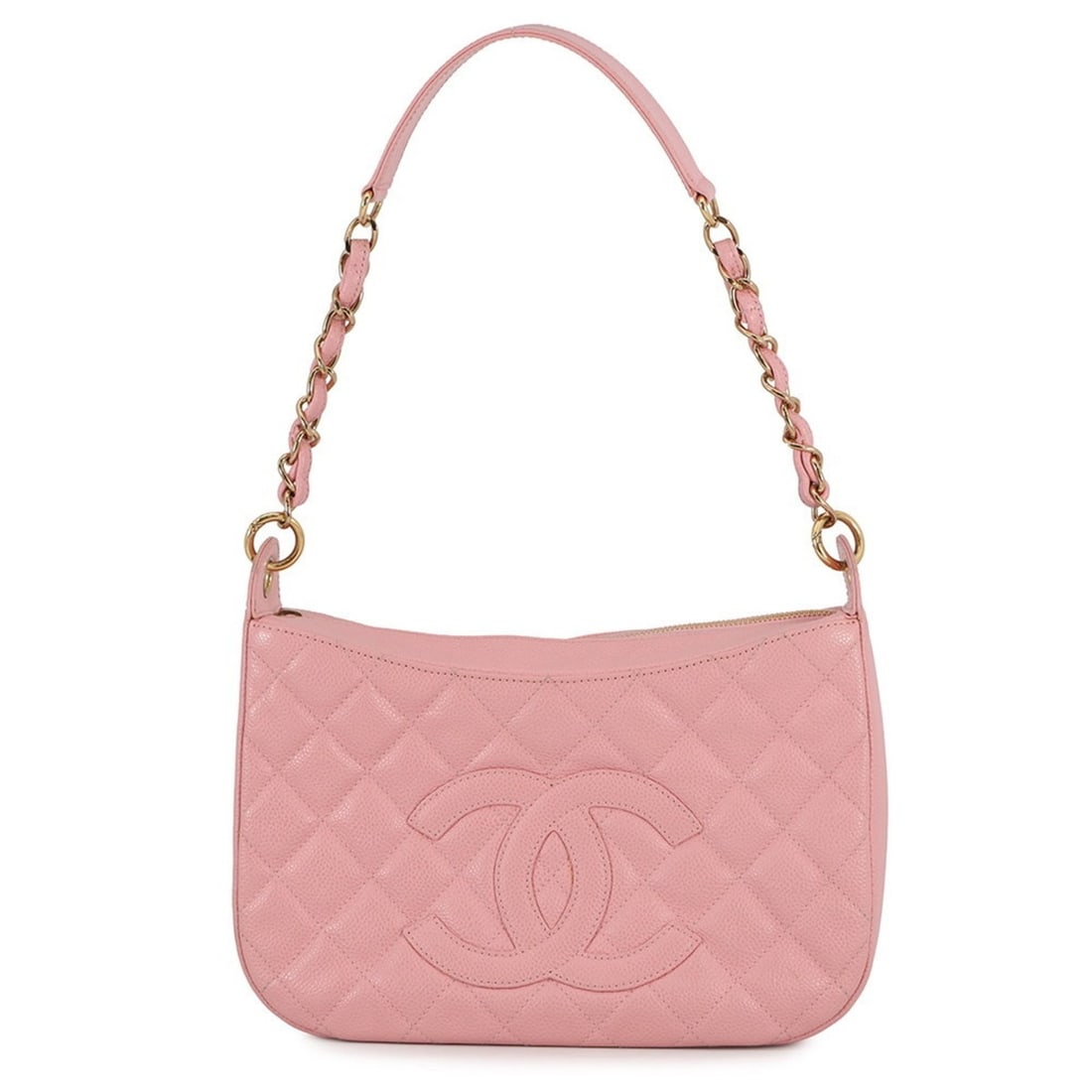 CHANEL Chain Shoulder Bag Matelasse Coco Mark Caviar Skin A20993: --- Catalog ---Category: SizeWeight: 480g / 1.05lb.Size (HxWxD): 16cm x 25.5cm x 9cm / 6.29'' x 10.03'' x 3.54''Category: DesignType: Shoulder bagColor: PinkGender: WomenClosure: ZipperMaterial: Grain