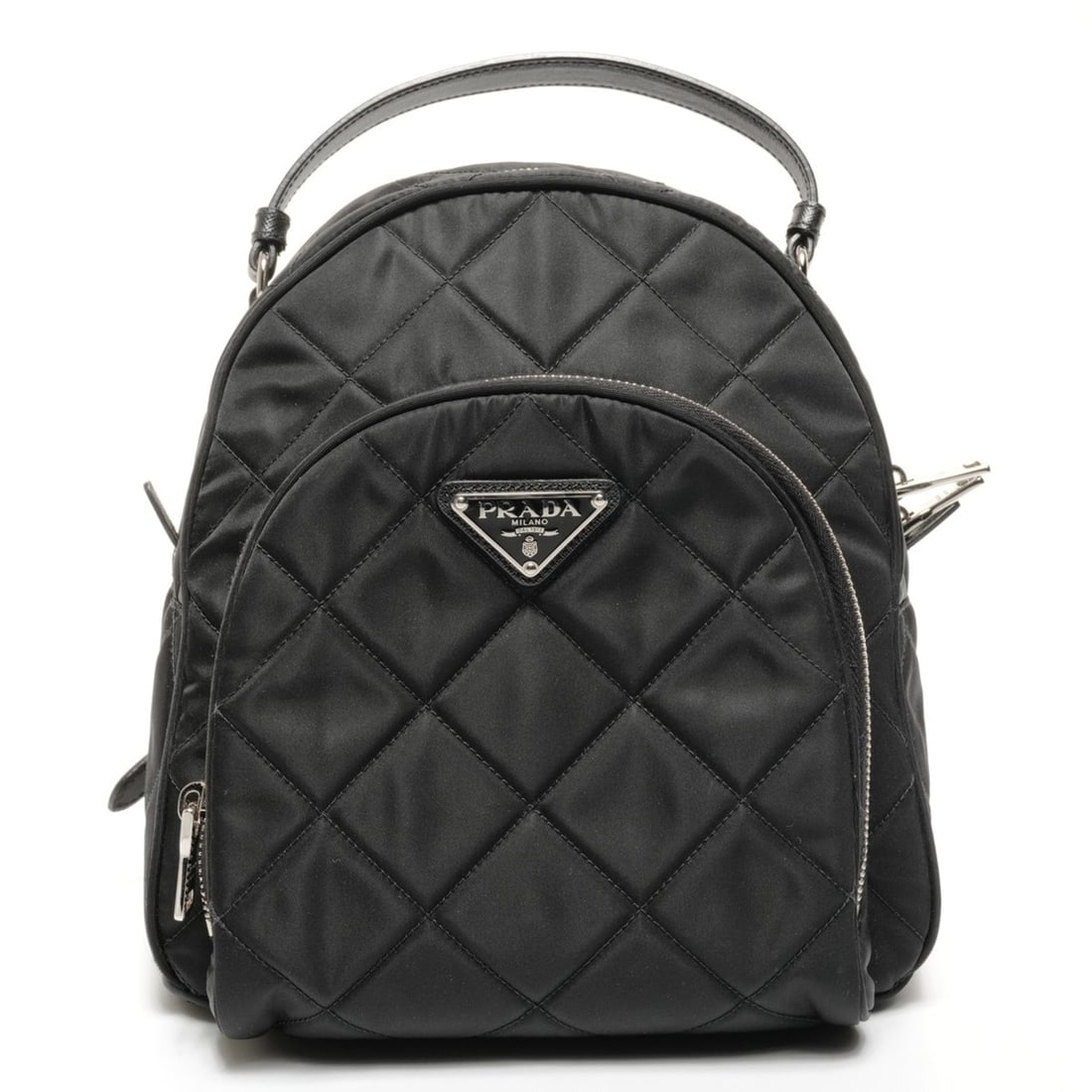 Prada PRADA Nylon Quilted Backpack/Daypack in Black: --- Catalog ---Category: SizeSize (HxWxD): 24cm x 23cm x 15cm / 9.44'' x 9.05'' x 5.9''Category: DesignType: BackpackColor: BlackGender: WomenCategory: GeneralBrand: Prada--- Item List ---Section: Con