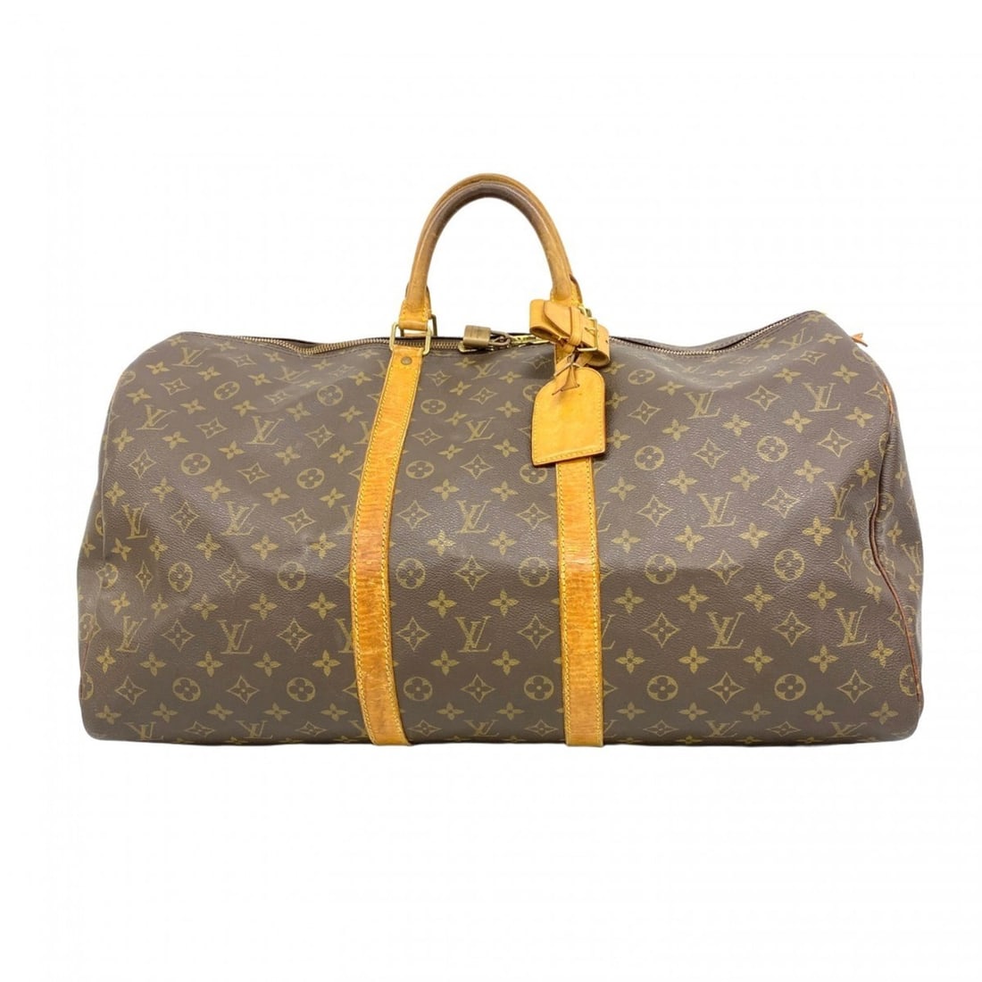 Louis Vuitton Monogram Keepall 55 Boston Bag M41424 Brown Men's and Women's (1 of 12)