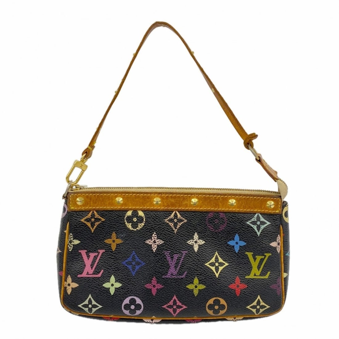 Louis Vuitton Monogram Multicolore Pochette Accessoires M92648 Noir Women's Bag/Pouch (1 of 14)