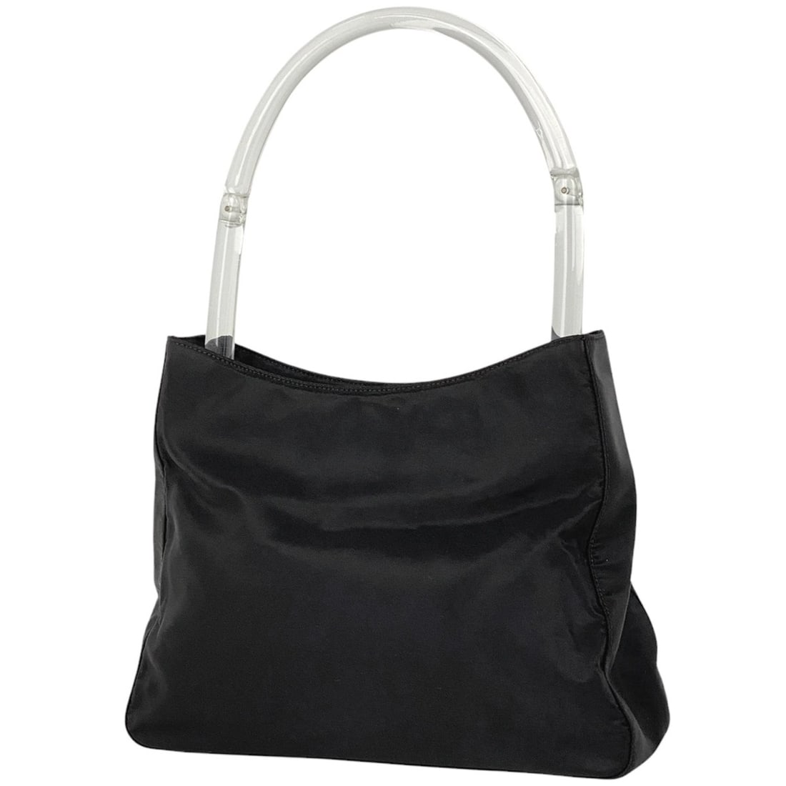 Prada logo plate shoulder bag, one-shoulder handbag, nylon nero (black), women's: --- Catalog ---Category: SizeSize (HxWxD): 20cm x 26cm x 8cm / 7.87'' x 10.23'' x 3.14''Category: DesignType: Handbag, Shoulder bagColor: Black, NeroGender: WomenMaterial: Nylon Category: GeneralBrand