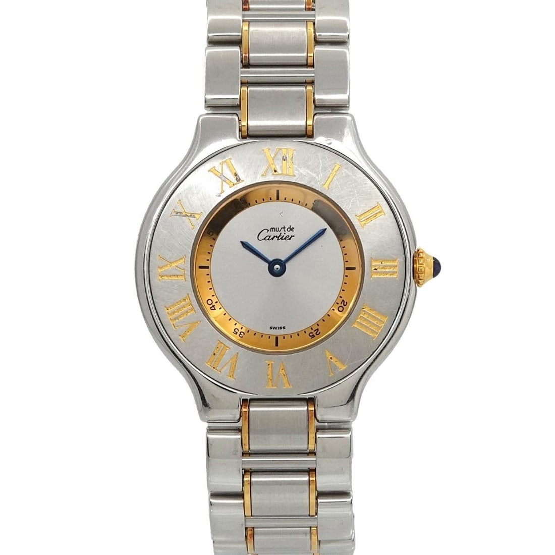 Cartier Must 21 Vantianne Two-tone Watch W10072R6 Boys' Silver Quartz (1 of 15)