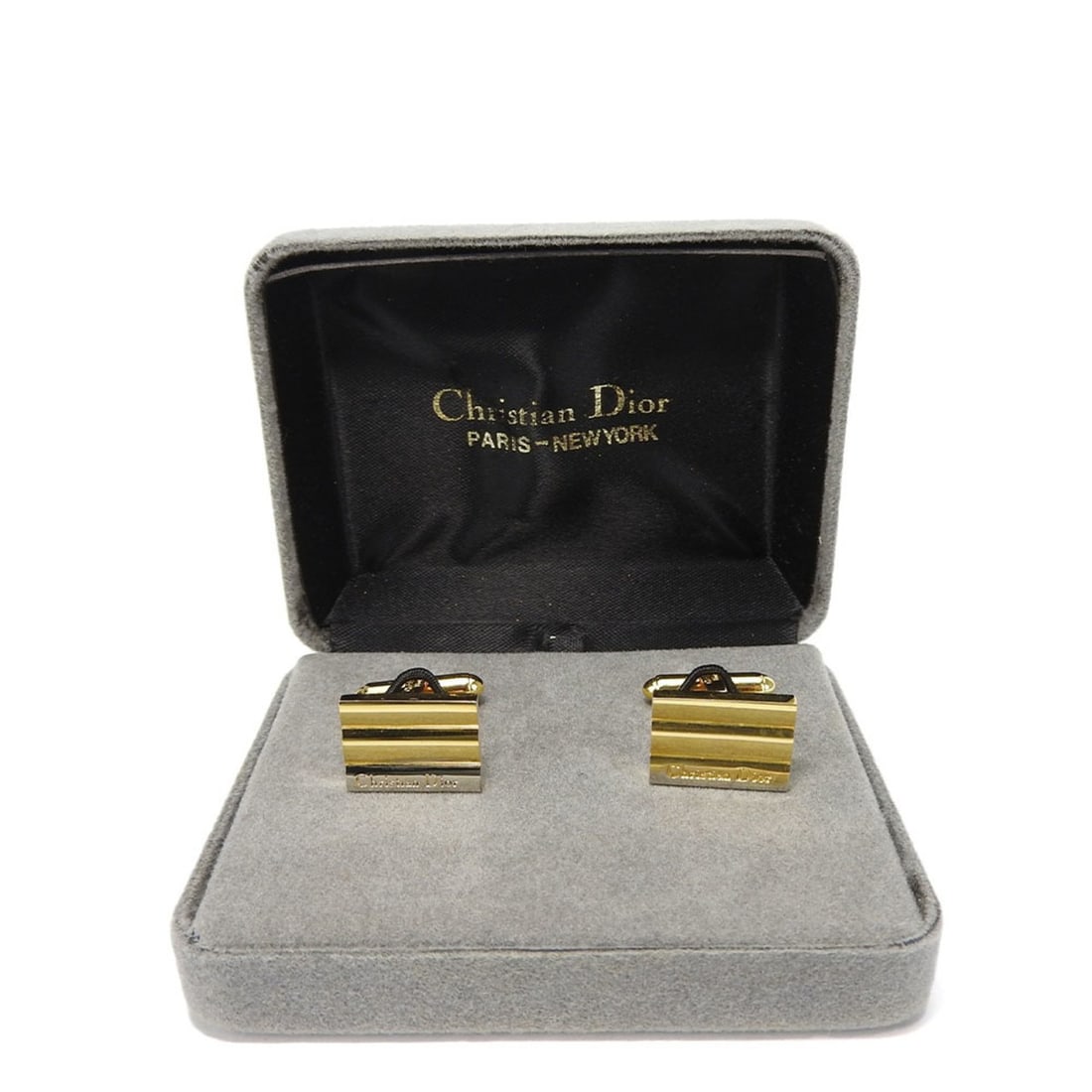 Christian Dior cufflinks, GP gold and silver, for men. accessories cuffs, silver. (1 of 9)