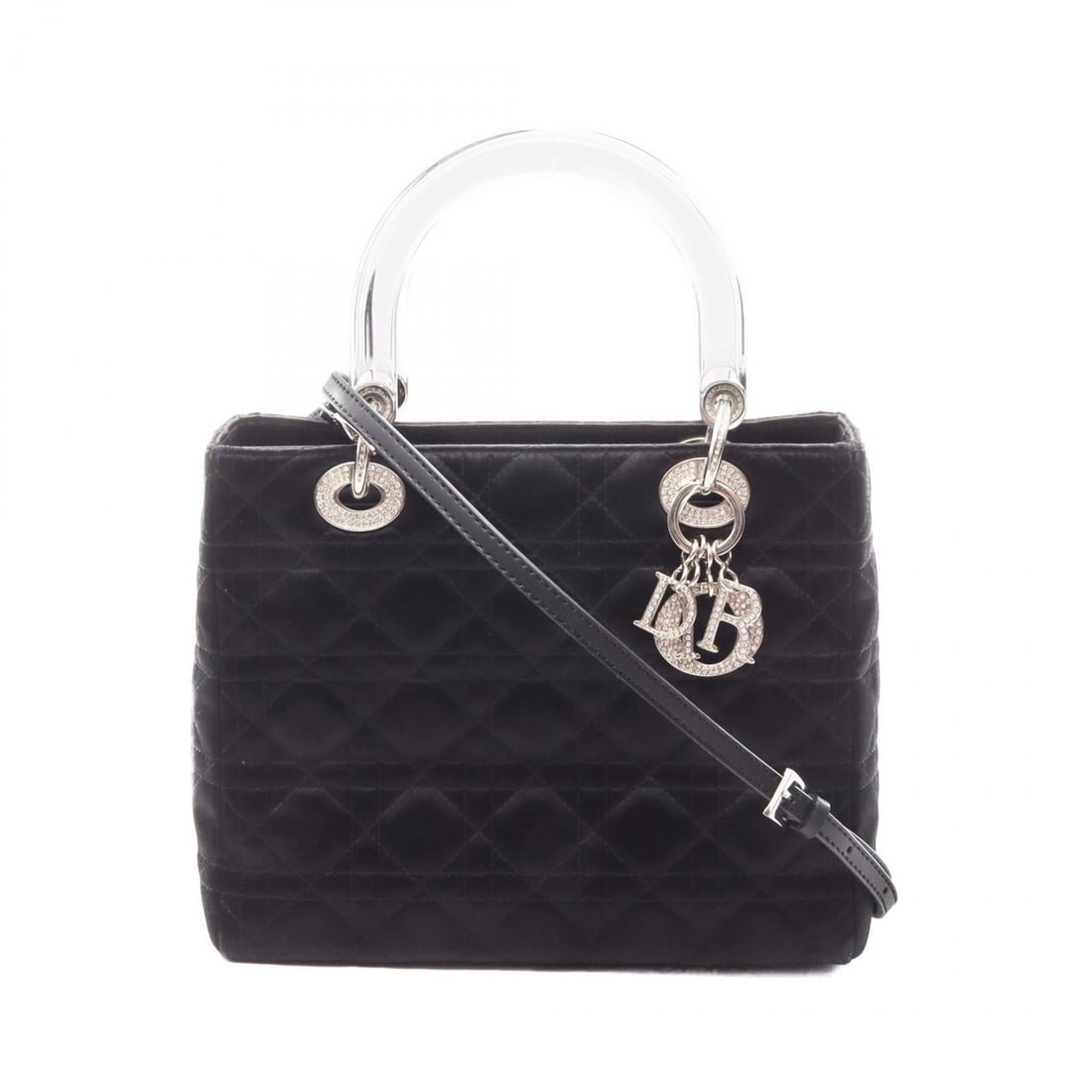 Christian Dior Dior Lady Cannage handbag, fabric, women's, black (1 of 12)