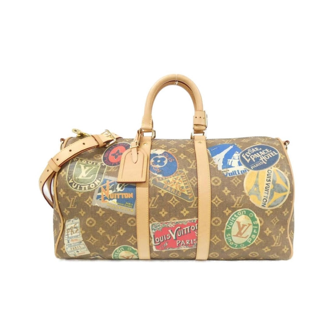 Louis Vuitton Monogram (LV Flight Mode) Keepall Bandouliere 45cm Boston Bag M24960: --- Catalog ---Category: SizeSize (HxWxD): 27cm x 47cm x 20cm / 10.62'' x 18.5'' x 7.87''Category: DesignType: Boston bagColor: MarronGender: Men,WomenMaterial: Coated canvas Hardware Color: