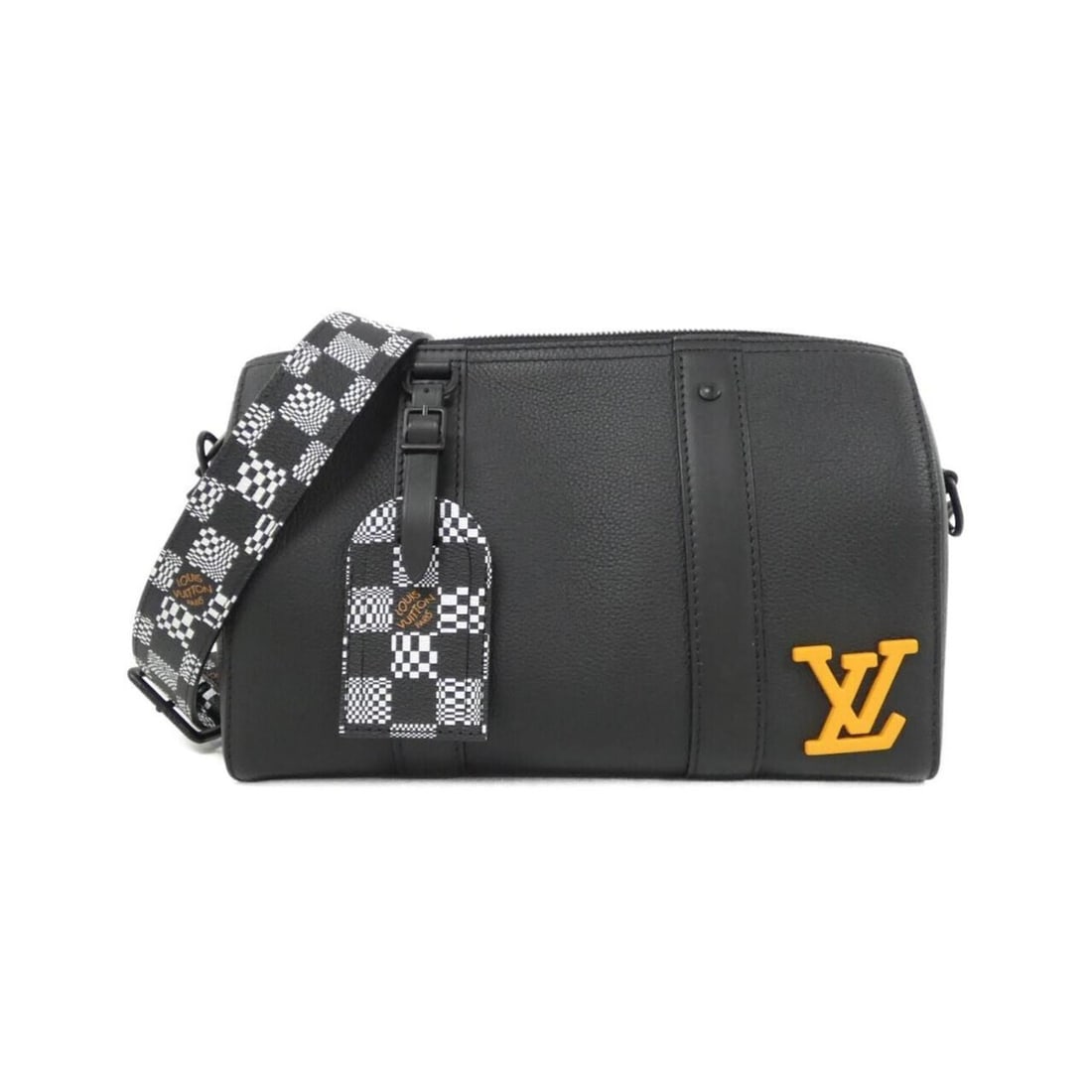 Louis Vuitton Damier Distorted City Keepall M57417 Shoulder Bag: --- Catalog ---Category: SizeSize (HxWxD): 17cm x 27cm x 13cm / 6.69'' x 10.62'' x 5.11''Category: DesignType: Shoulder bagColor: BlackGender: Men,WomenMaterial: Leather Leather/Fur Type: Calf leather
