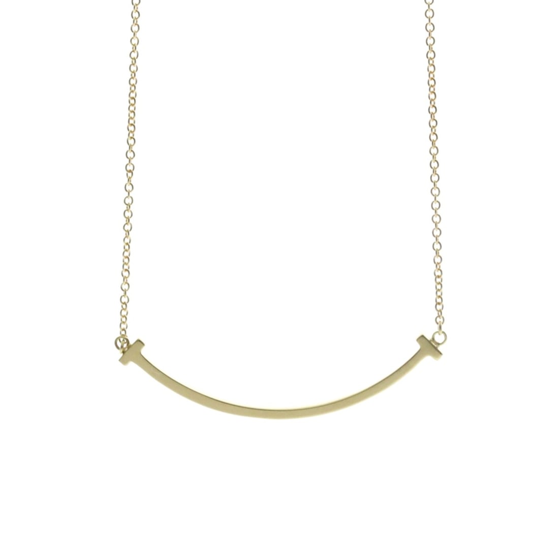 Tiffany Tiffany T Smile Small Necklace Yellow Gold (18K) No Stone Men,Women Fashion Pendant Necklace: --- Catalog ---Category: SizeWeight: 2.9g / 0.1oz.Neck Circumference: 40 cm - 45 cm / 15.74'' - 17.71''Category: DesignColor: GoldMetal: GoldStone: No StoneStyle: FashionGender: Men,WomenMaterial: Yel
