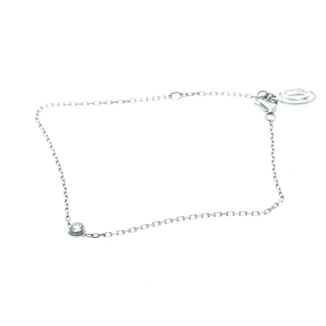 Cartier D'Amour Bracelet SM White Gold (18K) Diamond Charm Bracelet Silver (1 of 14)