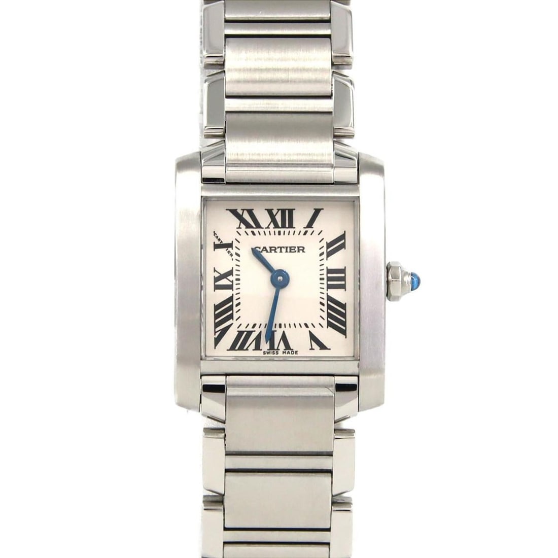 Cartier Tank Française SM W51008Q3 Stainless Steel Quartz Watch: --- Catalog ---Category: SizeCase Diameter: 20mm / 0.79''Category: DesignType: WristwatchGender: WomenColor (Dial): SilverMaterial (Band): Stainless steelMaterial (Case): Stainless steelCategory: