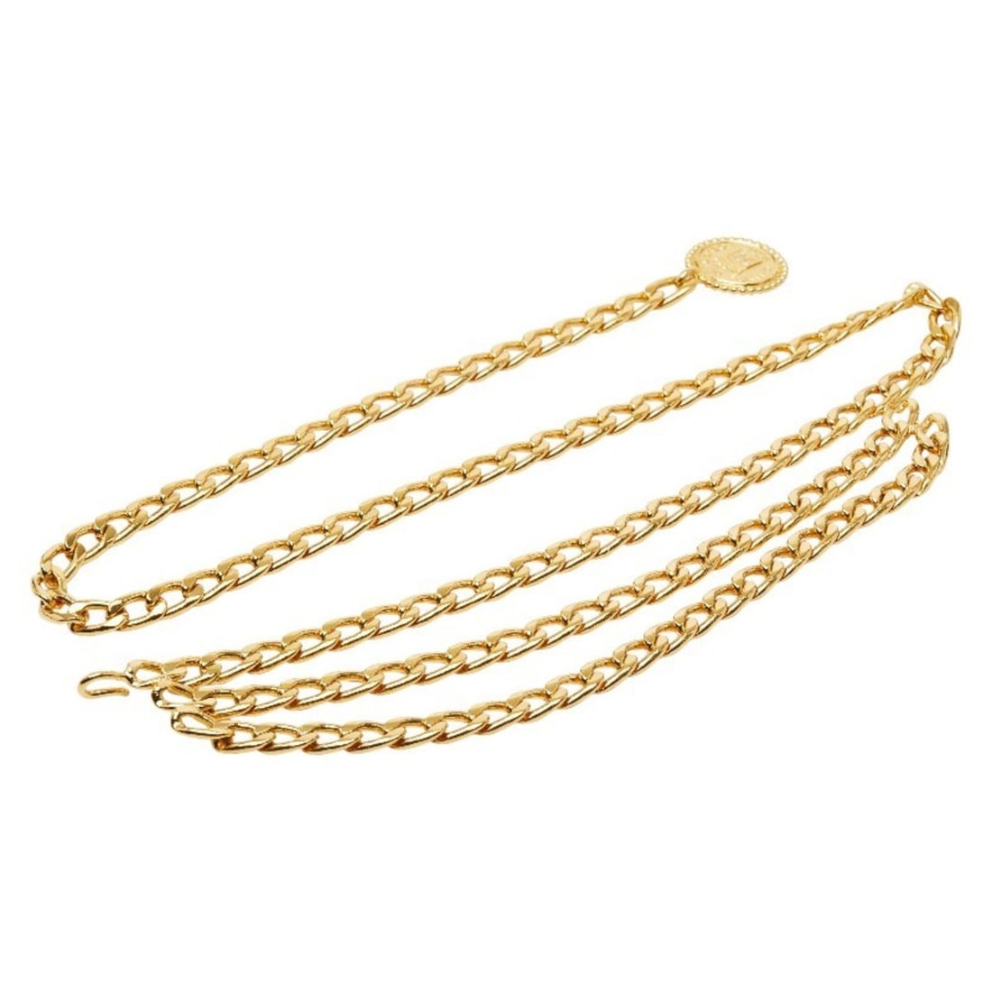 CHANEL RUE CAMBON PARIS Cambon triple chain belt, gold plated, for women (1 of 12)