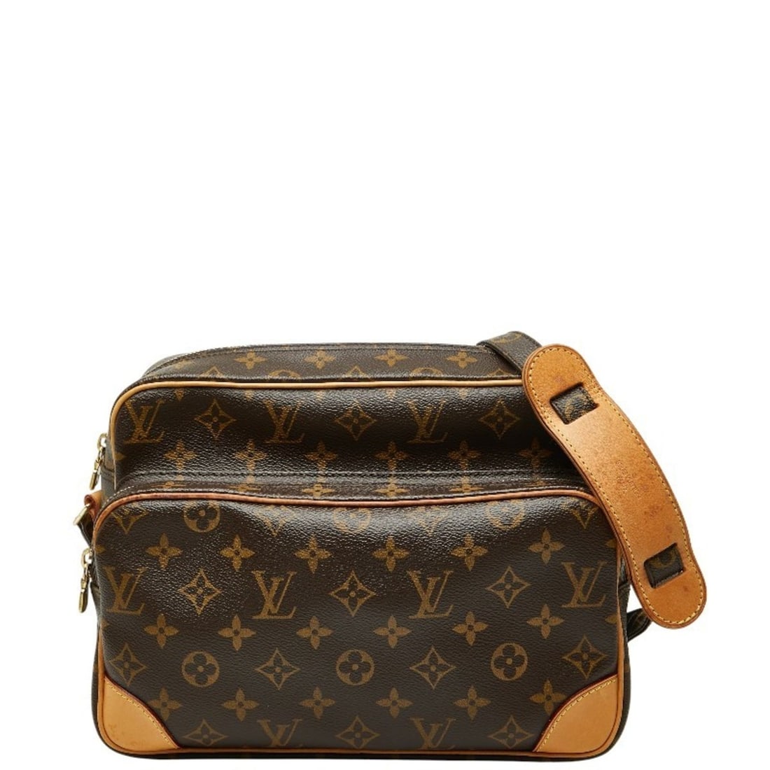 Louis Vuitton Monogram Nile Crossbody Shoulder Bag M45244 Brown Leather Women's LOUIS VUITTON: --- Catalog ---Category: SizeSize (HxWxD): 20cm x 28cm x 12cm / 7.87'' x 11.02'' x 4.72''Category: DesignType: Shoulder bagColor: BrownGender: WomenMaterial: PVC , Leather Outer Pocket: Zipper pocket