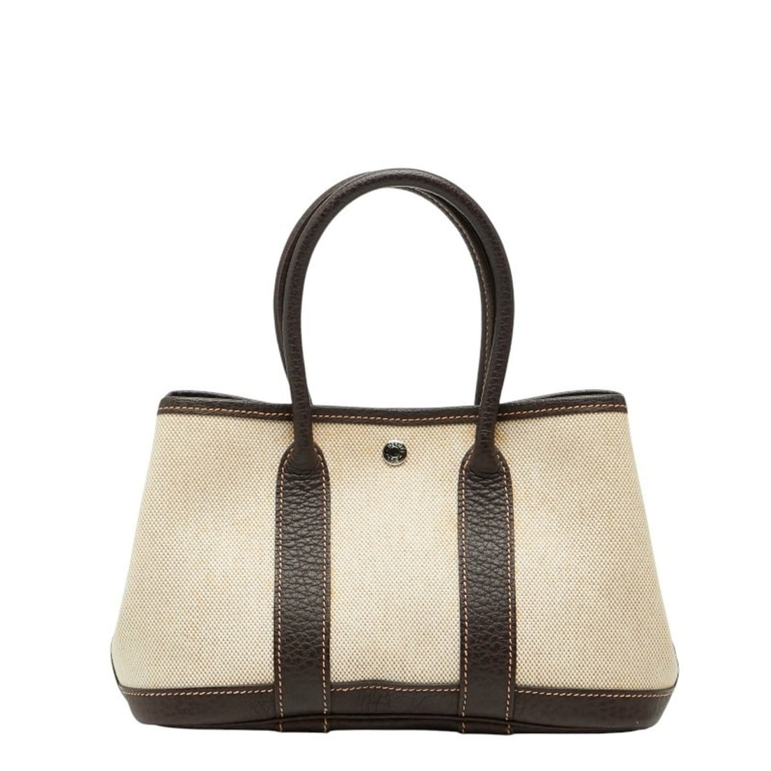 Hermès Garden Party TTPM Mini Tote Bag, Beige/Brown Toile H Leather, Women's, HERMES (1 of 12)