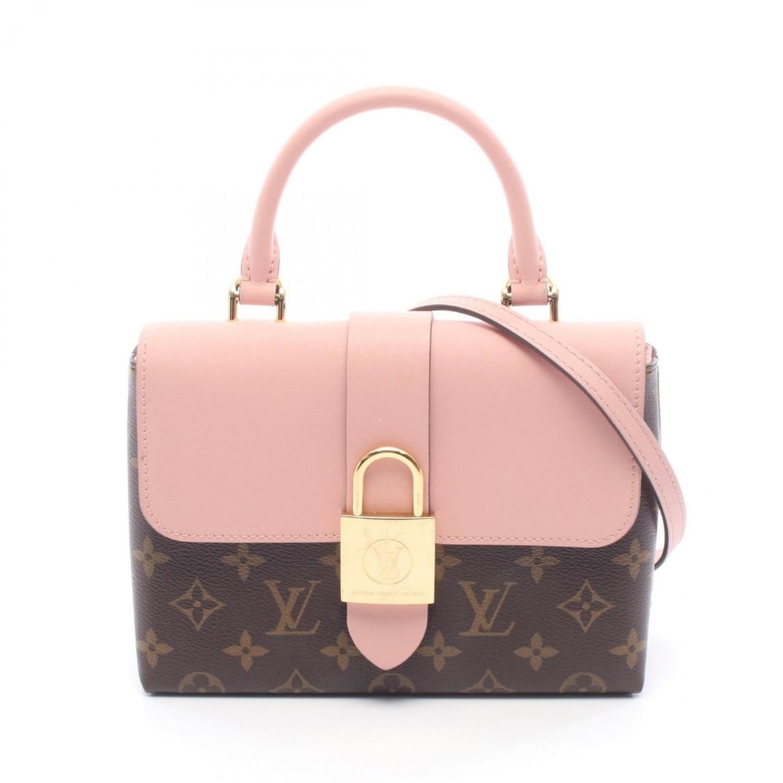 Louis Vuitton Rocky BB Handbag, Coated Canvas and Leather, Monogram, Women's, Brown Pink, M44080 (1 of 10)