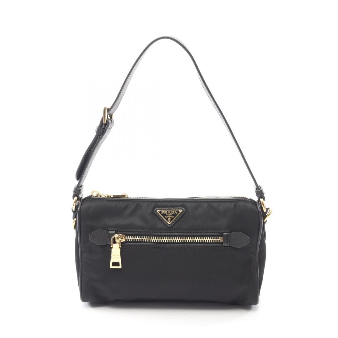 Prada handbag in nylon and Saffiano leather, black for women (1 of 9)