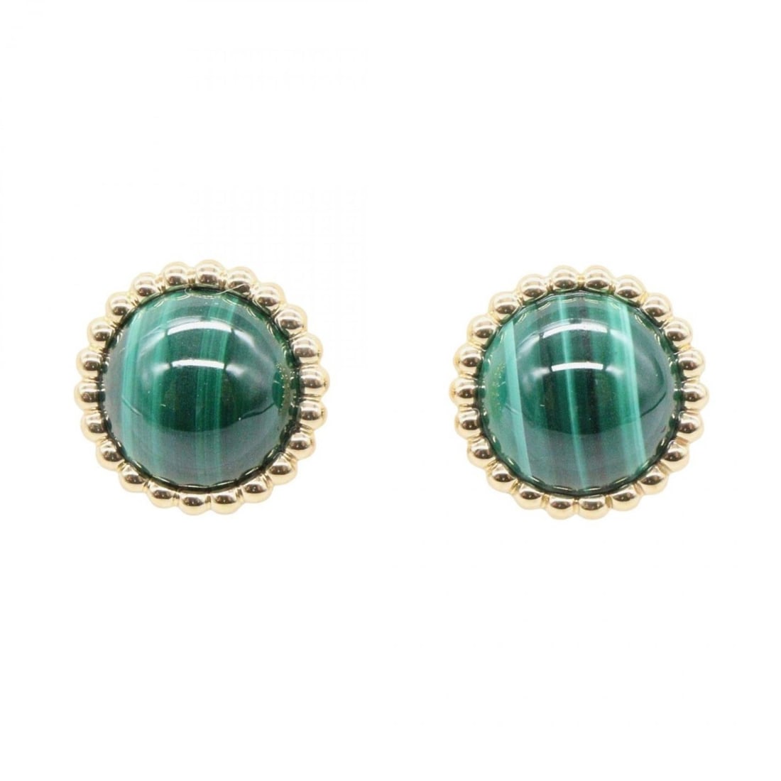Van Cleef & Arpels Perle Couleur Malachite Earrings, 18K Yellow Gold, Malachite, Women's, Gold and: --- Catalog ---Category: SizeSize (HxWxD): 13.00mm x 13.00mm / 0.51'' x 0.51''Category: DesignType: Stud earringsColor: Gold, GreenGender: WomenMaterial: Yellow gold (18K)Category: GeneralMPN: VCARP4D