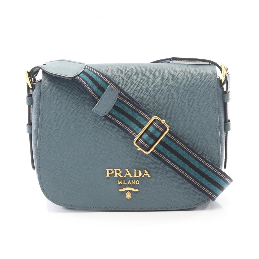 Prada Saffiano Leather Shoulder Bag for Women, Green (1 of 13)
