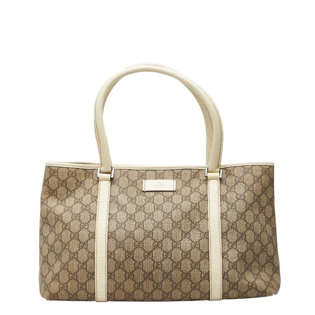 Gucci GG Supreme Handbag Tote Bag 114595 Beige Ivory Leather Women's GUCCI (1 of 20)