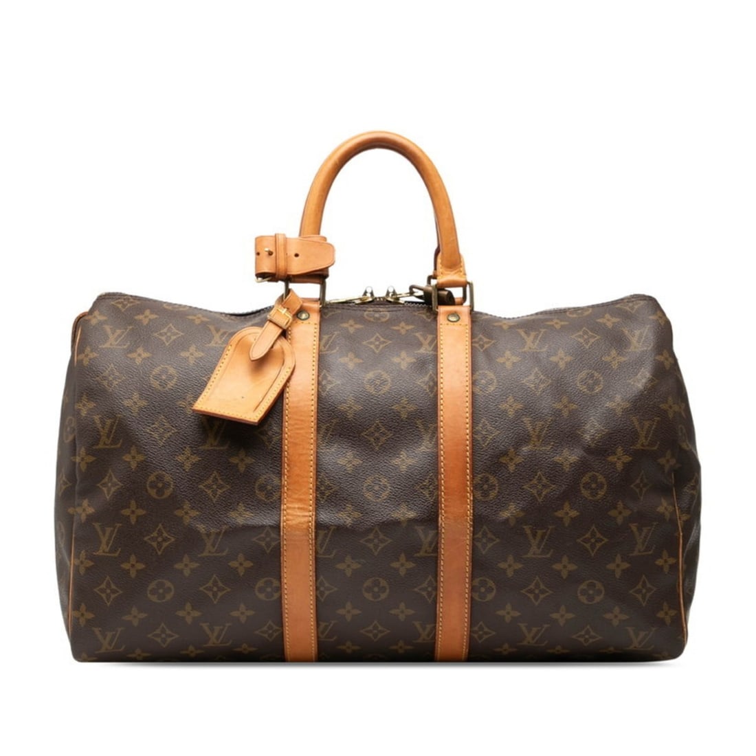 Louis Vuitton Monogram Keepall 45 Handbag/Boston Bag M41428 Brown Leather Women's LOUIS VUITTON (1 of 19)