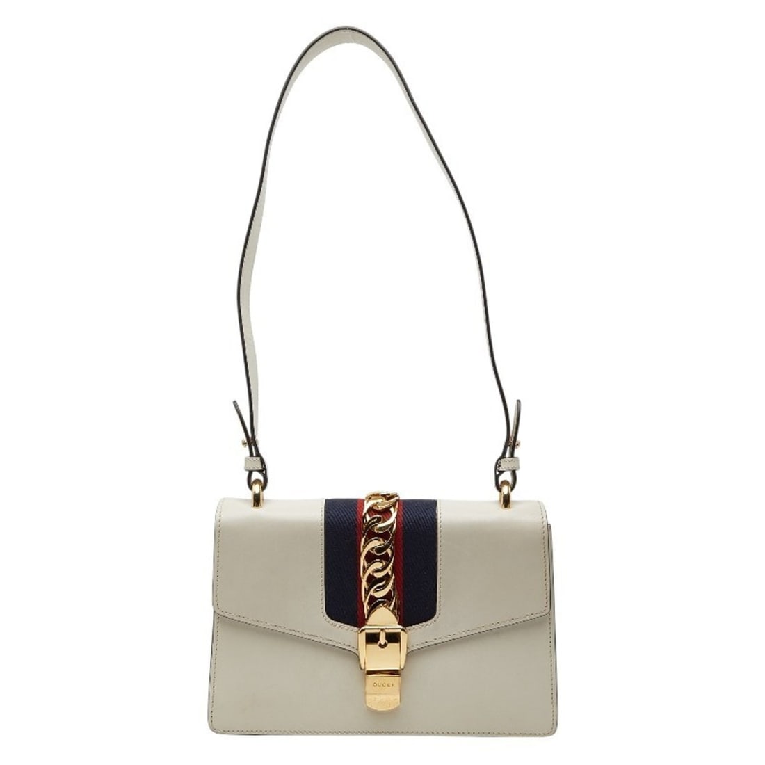 Gucci Sylvie Sherry Line Shoulder Bag 421882 White Multicolor Leather Women's GUCCI (1 of 20)