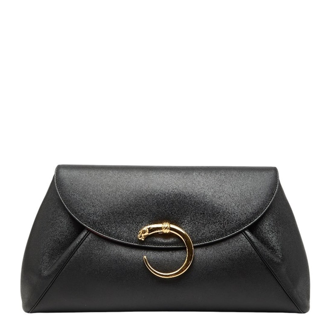 Cartier Panthere Clutch Bag Black Leather Women's CARTIER (1 of 15)