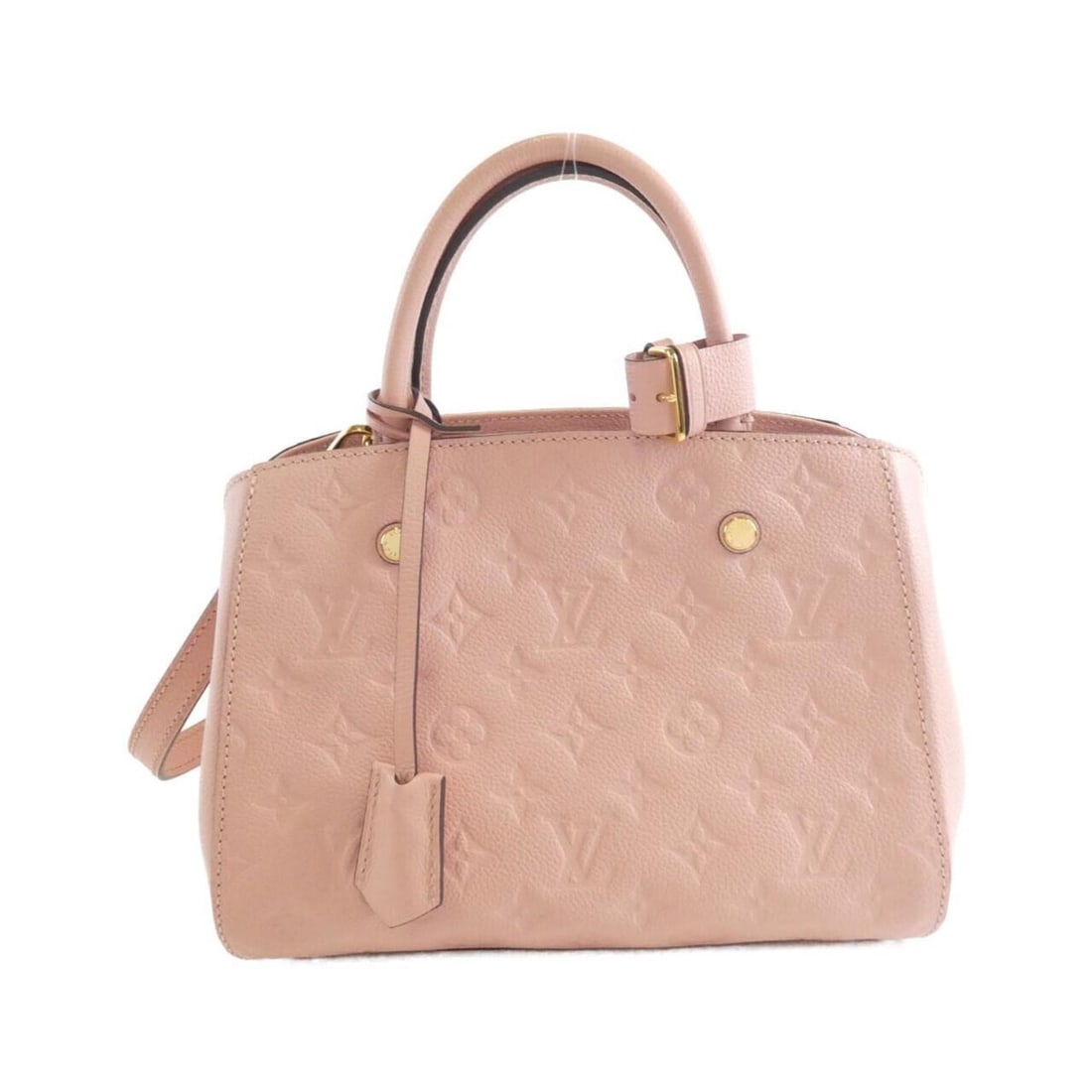 Louis Vuitton Monogram Empreinte Montaigne BB M44123 Handbag: --- Catalog ---Category: SizeSize (HxWxD): 19cm x 25cm x 13cm / 7.48'' x 9.84'' x 5.11''Category: DesignType: HandbagColor: Rose PoudreGender: WomenMaterial: Leather Hardware Color: GoldLeather/Fur