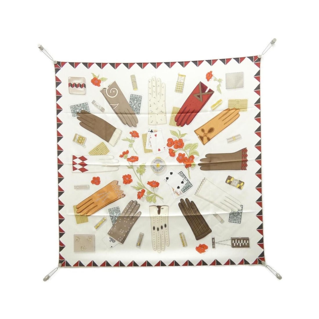 Hermes Hermès L'HEURE DES GANTS Carré 004211S Scarf Muffler (1 of 15)