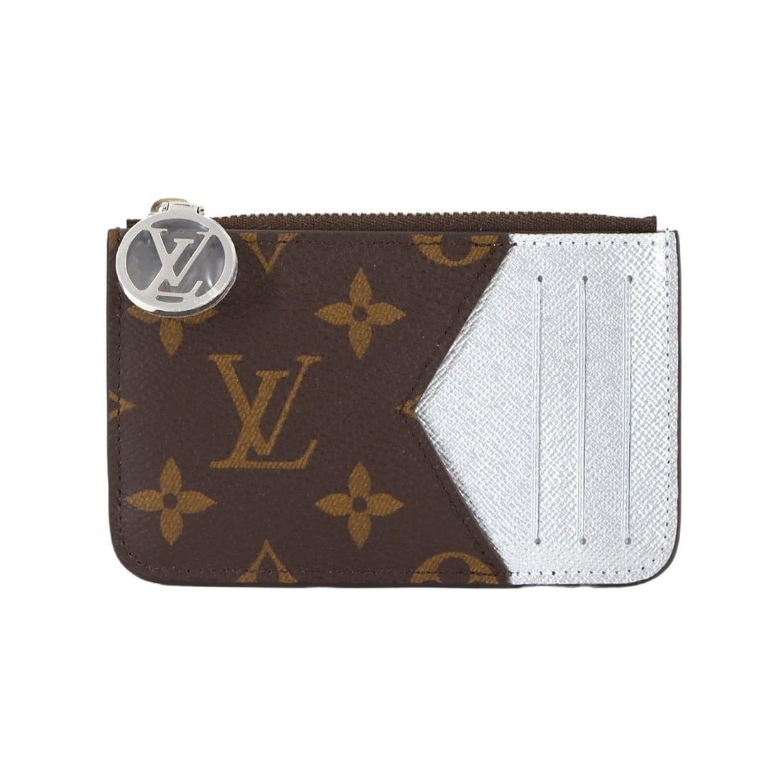 Louis Vuitton Monogram Romy Card Holder, Case, Porte Carte, Wallet, Coin Purse, Brown and Silver,: --- Catalog ---Category: SizeSize (HxWxD): 7.5cm x 12cm x 1cm / 2.95'' x 4.72'' x 0.39''Category: DesignType: Coin purse/coin caseColor: Brown, Monogram, SilverGender: WomenMaterial: Monogram