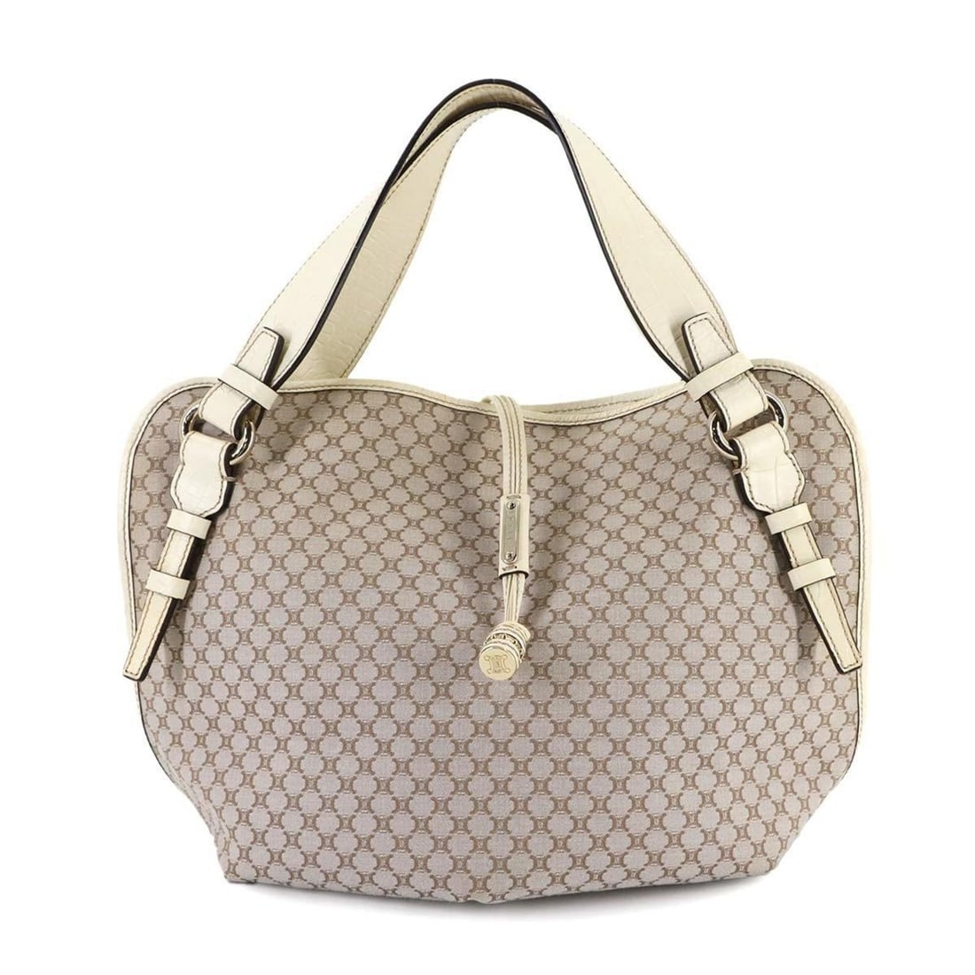 Celine Bittersweet Tote Bag in Beige Canvas and Leather with Gold Hardware (1 of 10)