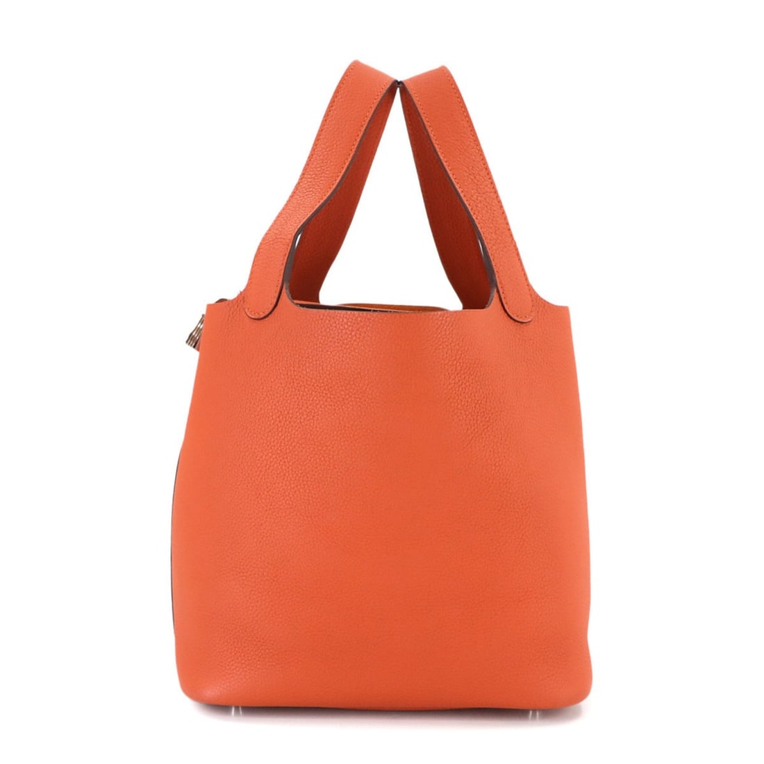 Hermes Hermès Picotin Lock MM Handbag in Taurillon Maurice Terre Bateau with Z Stamp and Silver (1 of 10)