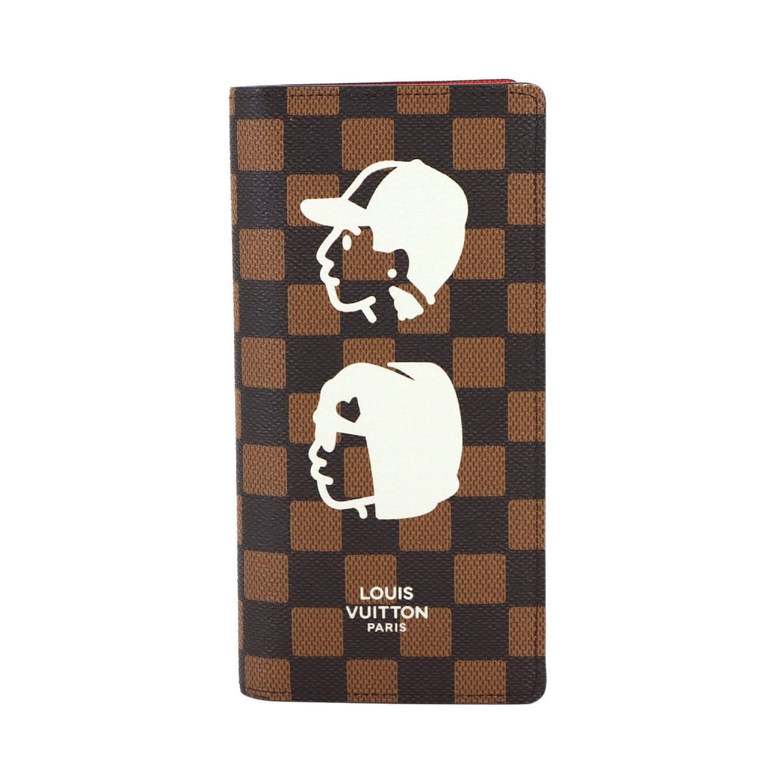Louis Vuitton Damier Friendship Brazza Bifold Long Wallet, Pharrell Williams & NIGO Collaboration,: --- Catalog ---Category: SizeSize (HxWxD): 19cm x 9.5cm x 2cm / 7.48'' x 3.74'' x 0.78''Category: DesignType: Long wallet (bi-fold)Color: Damier Canvas, Ebene, Red colorGender: Men,WomenMaterial: Dami