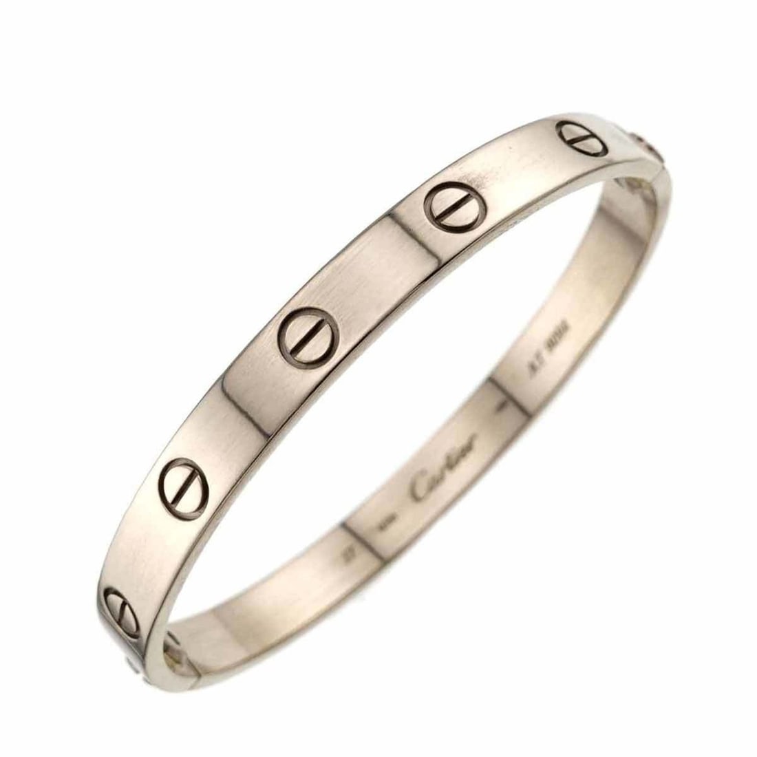 Cartier Love Bracelet #17 18K WG White Gold 750 Bangle: --- Catalog ---Category: SizeLength: 16cm / 6.29''Category: DesignType: BangleGender: WomenMaterial: White gold (18K)Category: GeneralBrand: Cartier--- Item List ---Section: ConditionRanking: Rank SA