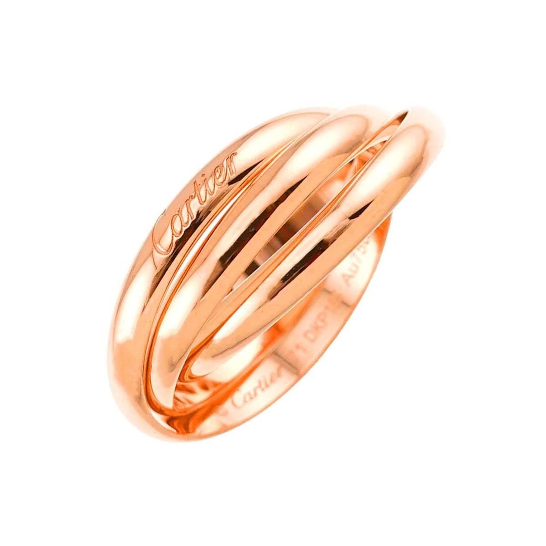 Cartier Trinity #Medium MM #71 Ring in 18K PG Pink Gold 750: --- Catalog ---Category: SizeUS Size: 15Brand Size: 71Category: DesignType: Band ringGender: Women,MenMaterial: Pink gold (18K)Category: GeneralBrand: Cartier--- Item List ---Section: ConditionRanking