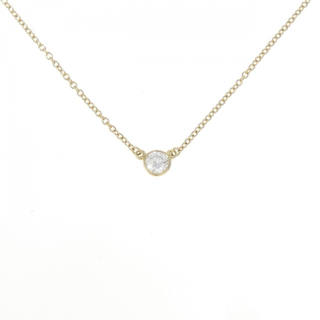 Tiffany By the Yard Necklace: --- Catalog ---Category: SizePendant Size: 4.2mm / 0.16''Neck Circumference: 41 cm / 16.14''Category: DesignStone: DiamondGender: WomenMaterial: Yellow gold (18K)Necklace Type: NecklaceCategory: