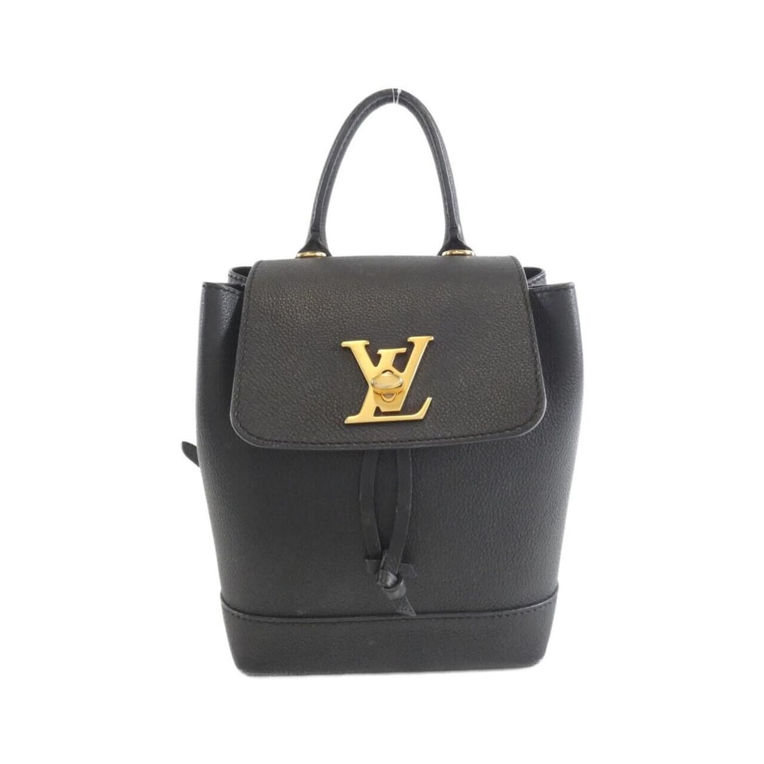 Louis Vuitton LockMe Mini Backpack: --- Catalog ---Category: SizeSize (HxWxD): 19cm x 15cm x 9cm / 7.48'' x 5.9'' x 3.54''Category: DesignType: BackpackColor: BlackGender: WomenMaterial: Leather Hardware Color: Matte goldLeather/Fur