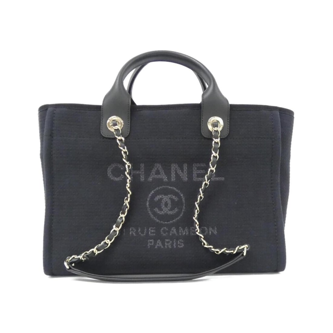 Chanel Deauville Line AS3257 Handbag: --- Catalog ---Category: SizeSize (HxWxD): 23cm x 32cm x 16cm / 9.05'' x 12.59'' x 6.29''Category: DesignType: Handbag, PouchColor: BlackGender: WomenHardware Color: GoldCategory: GeneralMPN: