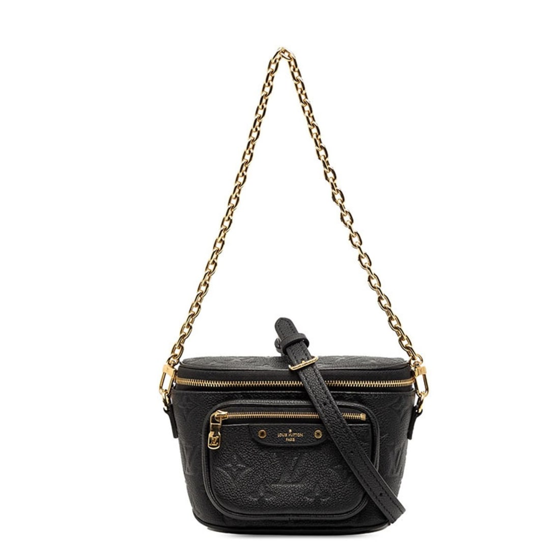 Louis Vuitton Empreinte Mini Bum Bag, 2-Way Handbag/Shoulder M46917, Black Noir Leather, Women's,: --- Catalog ---Category: SizeSize (HxWxD): 12cm x 15cm x 7.5cm / 4.72'' x 5.9'' x 2.95''Category: DesignType: Handbag, Shoulder bagColor: Black, NoirGender: WomenMaterial: Leather Category: