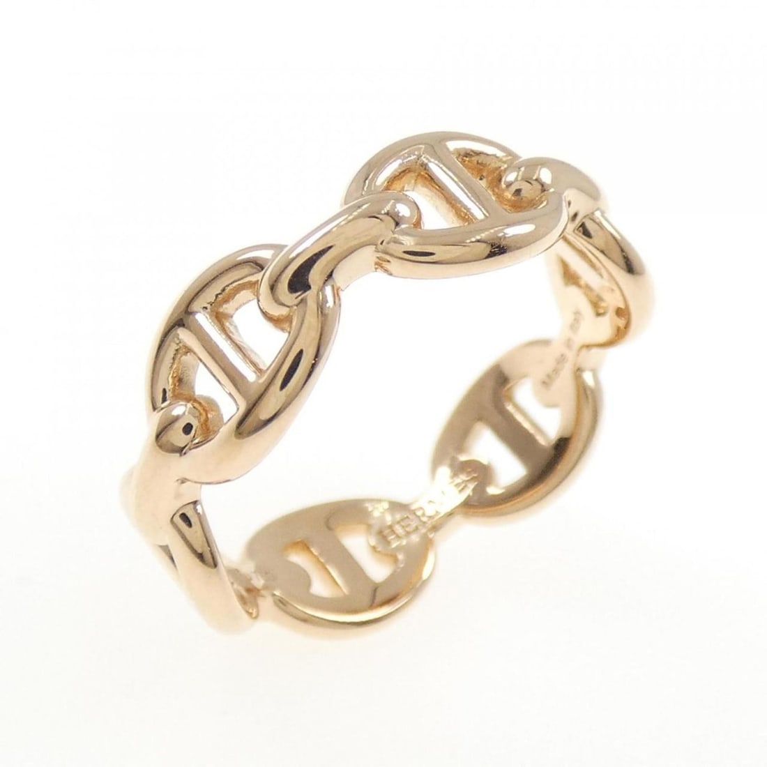 Hermes Chaine d'Ancre Enchaine Ring: --- Catalog ---Category: SizeUS Size: 4.5Brand Size: 48Category: DesignType: Band ringGender: WomenMaterial: Pink gold (18K)Category: GeneralMPN: H110025BBrand: Hermes--- Item List ---Section: