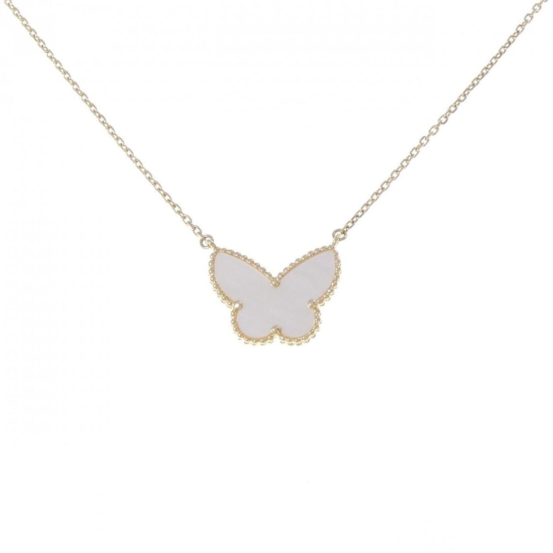 Van Cleef & Arpels Lucky Alhambra Papillon Necklace: --- Catalog ---Category: SizePendant Size: 15.6mm x 20.9mm / 0.61'' x 0.82''Neck Circumference: 37 cm - 42 cm / 14.56'' - 16.53''Category: DesignGender: WomenMaterial: Yellow gold (18K)Pendant Type: P