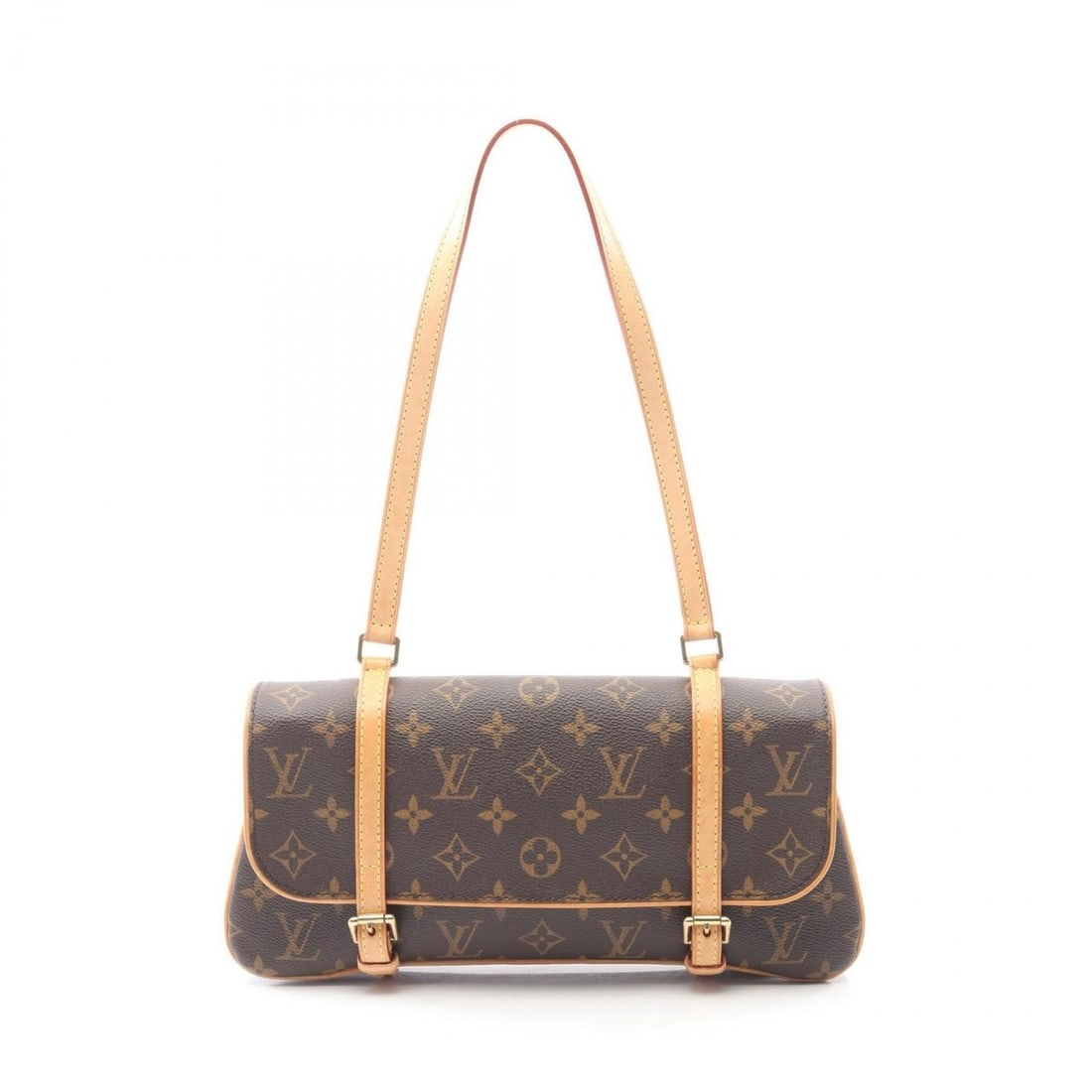 Louis Vuitton Marel Shoulder Bag, Coated Canvas and Leather, Monogram, Women's, Brown, M51157 (1 of 10)