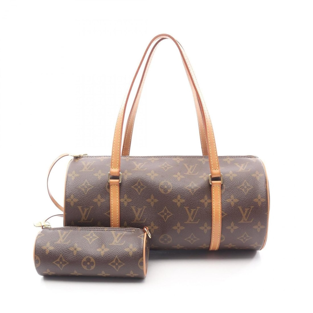 Louis Vuitton Papillon 30 Handbag, Coated Canvas and Leather, Monogram, Women's, Brown, M51385 (1 of 15)