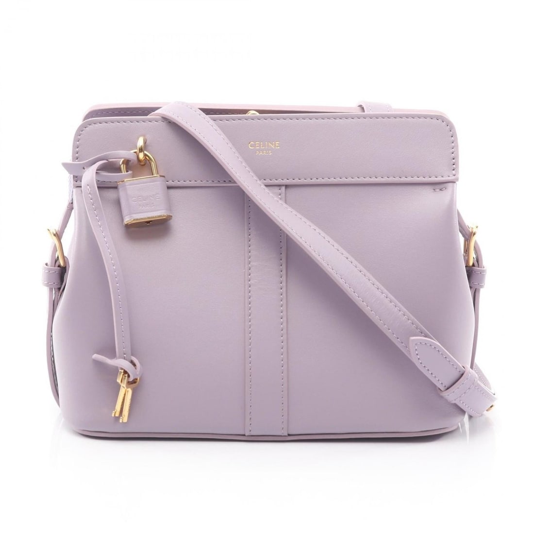 Celine Teen Cabadoux France Triomphe Shoulder Bag, Leather, Women's, Purple: --- Catalog ---Category: SizeSize (HxWxD): 15.5cm x 19cm x 11cm / 6.1'' x 7.48'' x 4.33''Strap Length: 98.5cm - 118cm / 38.77'' - 46.45''Category: DesignType: Shoulder bagColor: PurpleGender: WomenMat