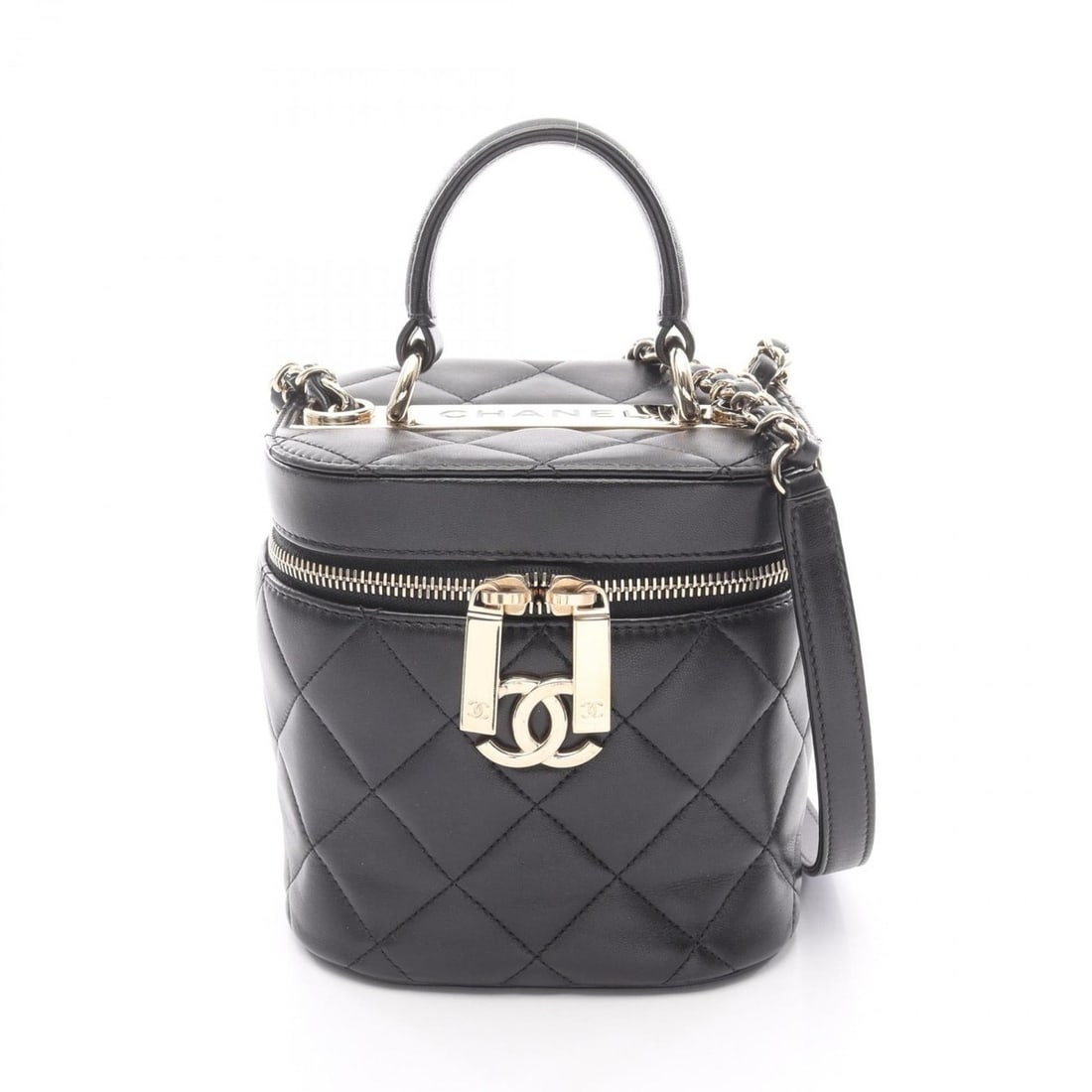 CHANEL Trendy CC Shoulder Bag, Lambskin Leather, Women's, Black, AS1626 (1 of 13)