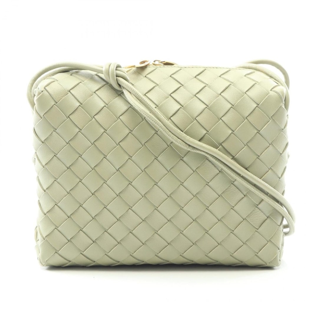 Bottega Veneta Intrecciato Small Camera Bag/Shoulder Bag, Leather, Women's, Green, 723548 (1 of 11)