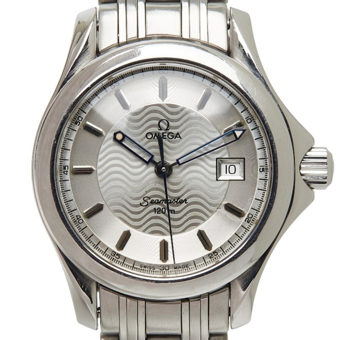 OMEGA Seamaster 120 Quartz Watch with Silver Dial and Stainless Steel, Women's: --- Catalog ---Category: SizeWrist Size: 15cm / 5.9''Case Diameter: 31.9mm / 1.26''Category: DesignType: WristwatchGender: WomenColor (Dial): SilverMaterial (Band): Stainless steelMaterial (Case): Sta