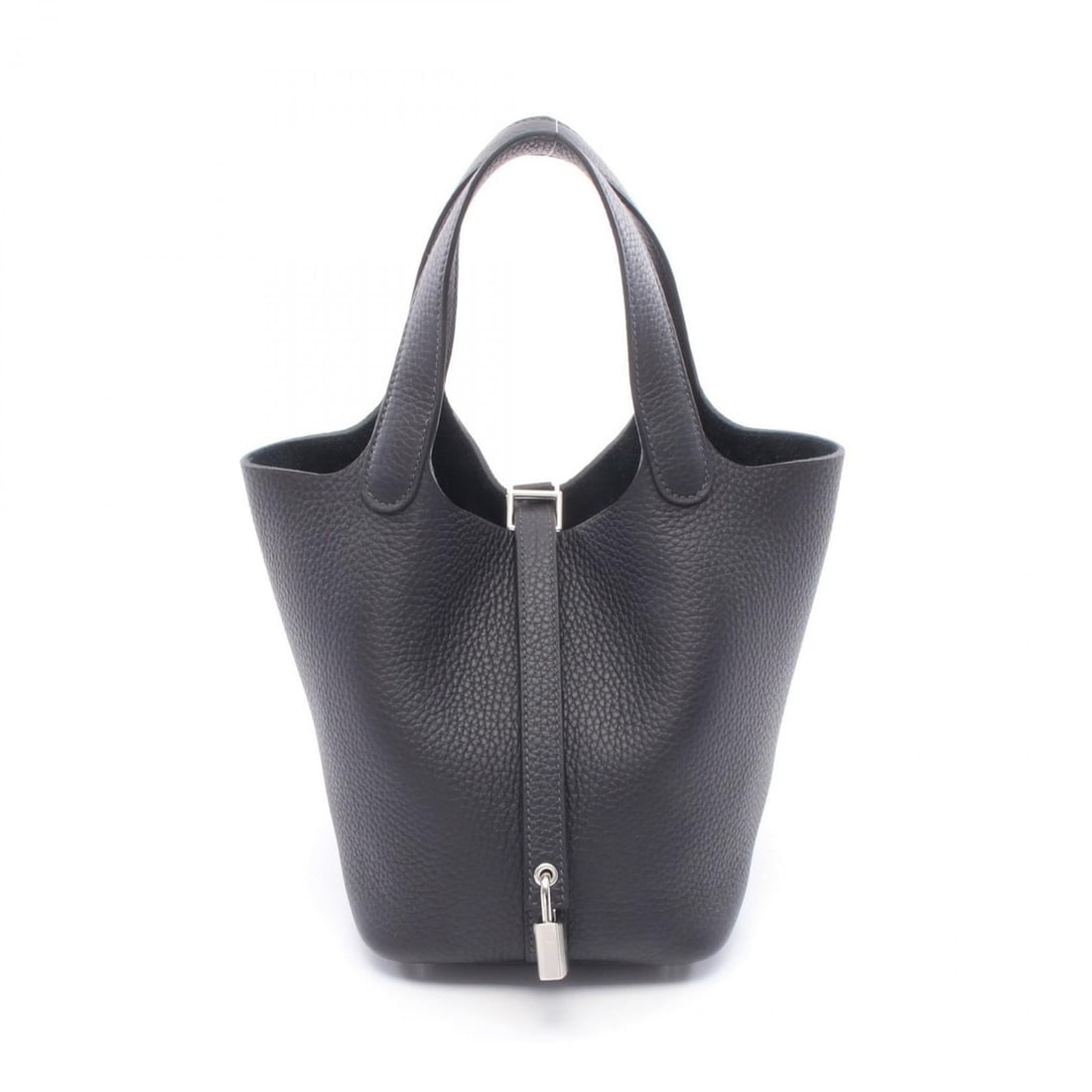 Hermes Hermès Picotin Lock PM handbag in Taurillon Clemence leather, navy blue. (1 of 9)