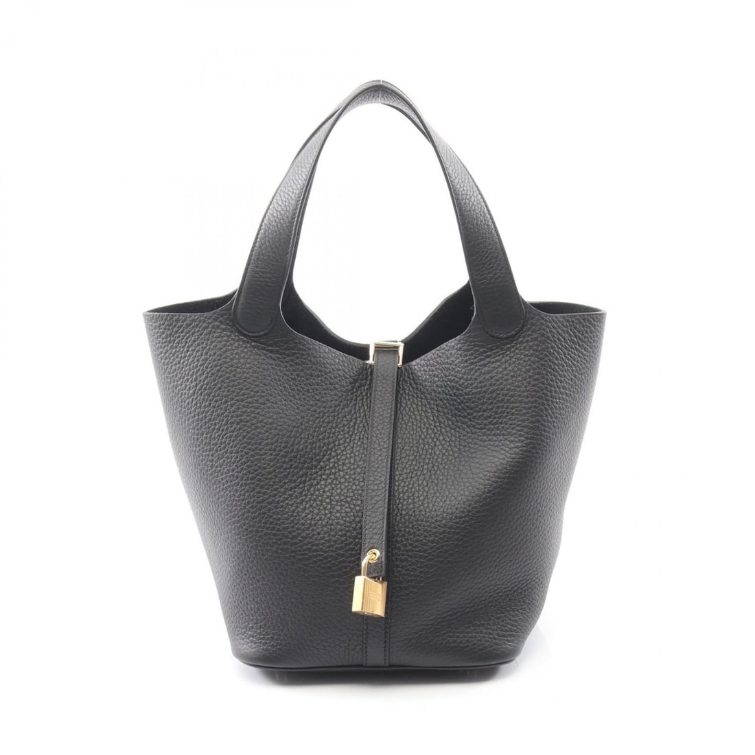 Hermes Hermès Picotin Lock MM handbag in Taurillon Clemence leather, black. (1 of 8)