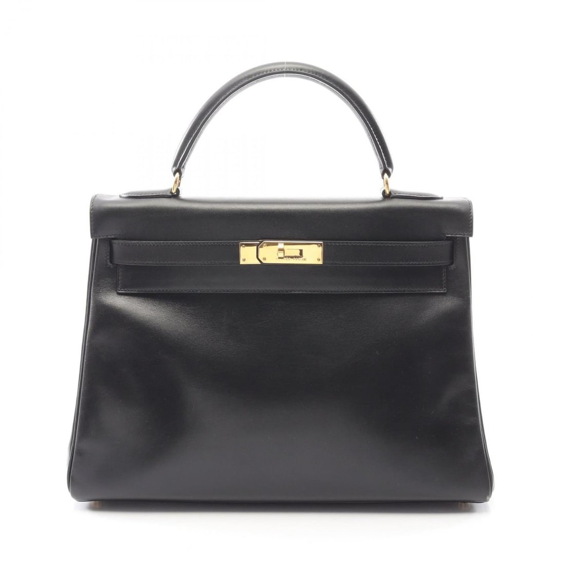 Hermes Hermès Kelly 32 handbag in box calf leather, black. (1 of 13)