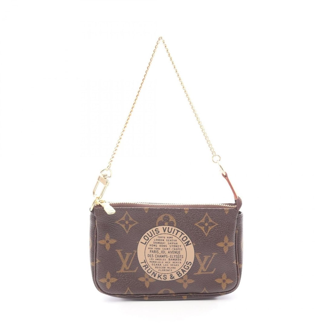 Louis Vuitton Mini Pochette Accessoires T&B Handbag, Coated Canvas and Leather, Monogram, Women's,: --- Catalog ---Category: SizeSize (HxWxD): 9cm x 15cm x 2.5cm / 3.54'' x 5.9'' x 0.98''Category: DesignType: Handbag, PochetteColor: BrownGender: WomenMaterial: Coated canvas , Leather Category: Gener