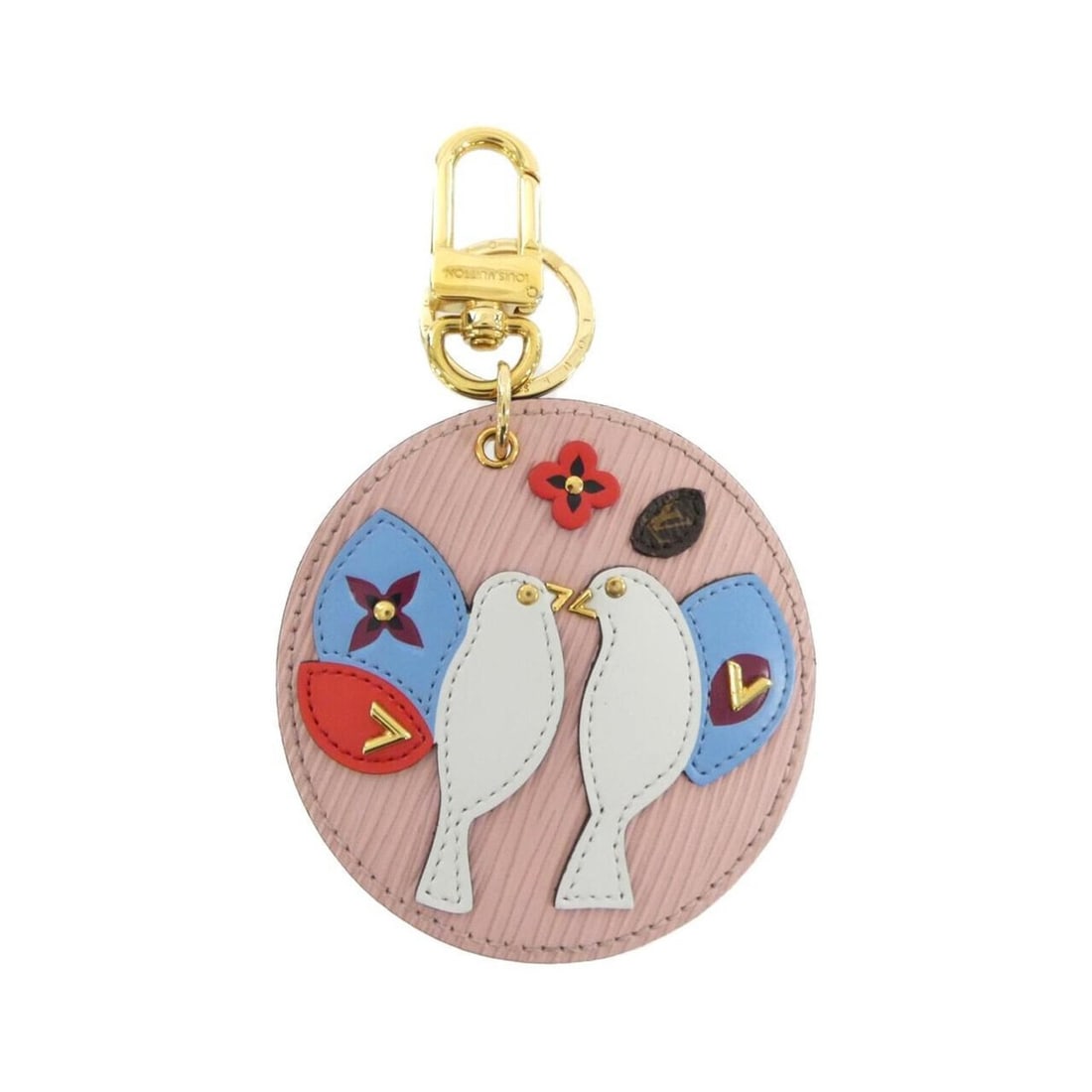 Louis Vuitton Epi+Monogram Porte Clés Mother's Day Round Key Ring M62569: --- Catalog ---Category: DesignType: KeyringColor: MarronGender: Women,MenMaterial: LeatherLeather/Fur Type: Calf leatherCategory: GeneralLine: EpiBrand: Louis Vuitton--- Item List ---Section: Conditi